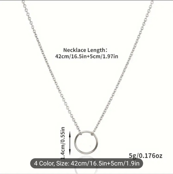 Simple Circle necklace - Picture 2 of 3